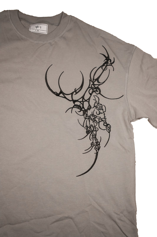 Overstitched tee grey