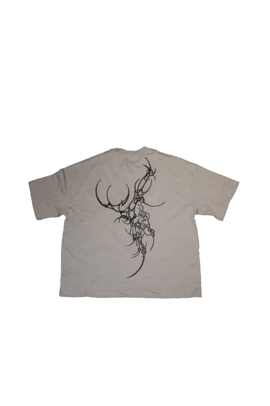 Overstitched tee grey